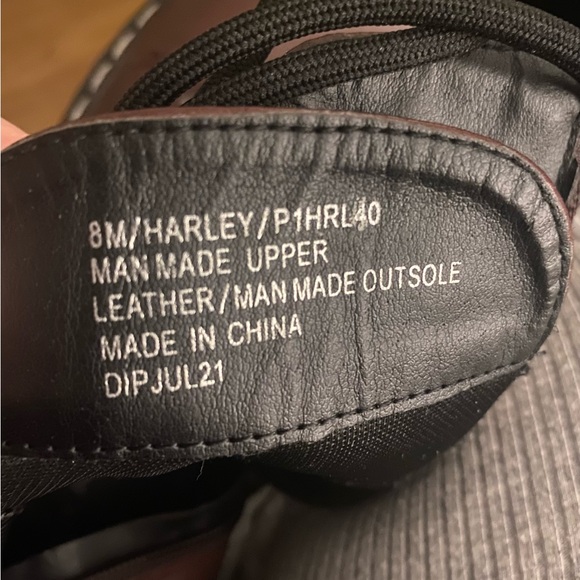 Women's Burgundy Harley Lace-Up Boots - Picture 3 of 3